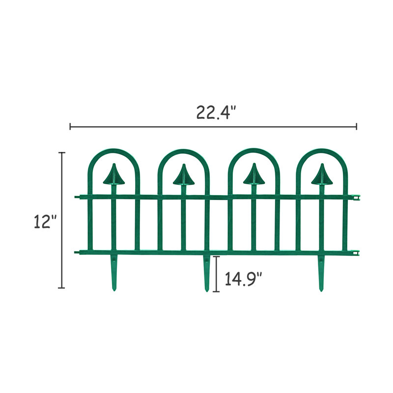 Ensemble de bordure de jardin en polyéthylène H 12 po x l 22,4 po (ensemble de 12)
