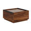 Table basse 31 po carrée en bois avec tiroir de rangement