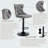 Modern Velvet Swivel Adjusatble Height Bar Stools Set of 2-1489152977