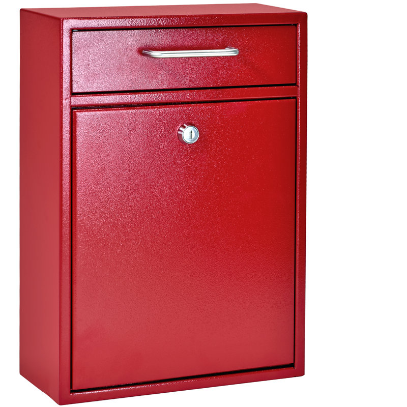 Boîte aux lettres murale verrouillable Olympus, Rouge