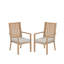 Ensemble de 2 chaises de patio en aluminium toutes saisons de 23 po avec coussins