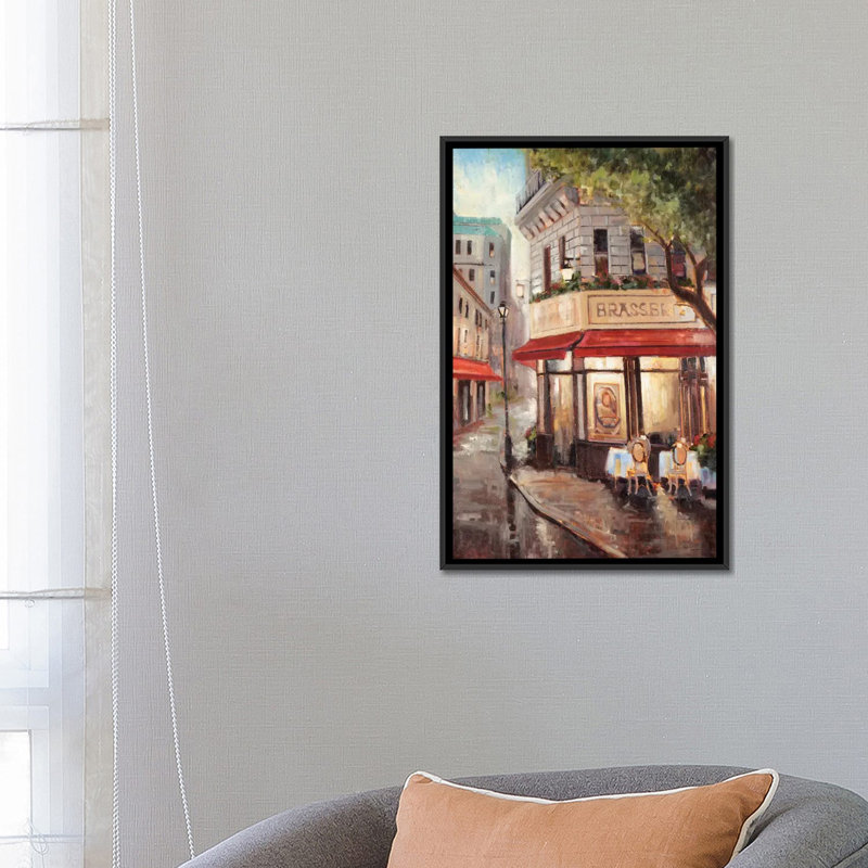 « parisian à la toile », impression sur toile, H 26 po x l 18 po x P 1,5 po, Toile avec cadre noir