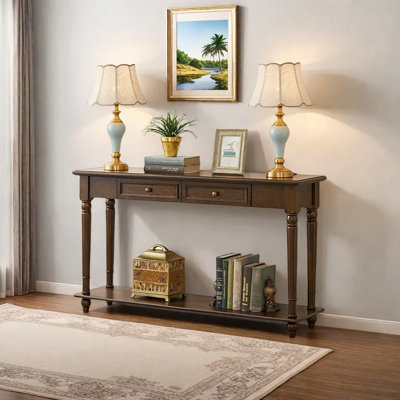 American Rustic Style Solid Wood Console Table