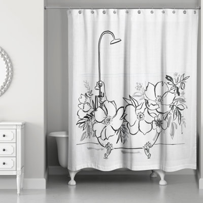 Rideau de douche simple Soft Floral
