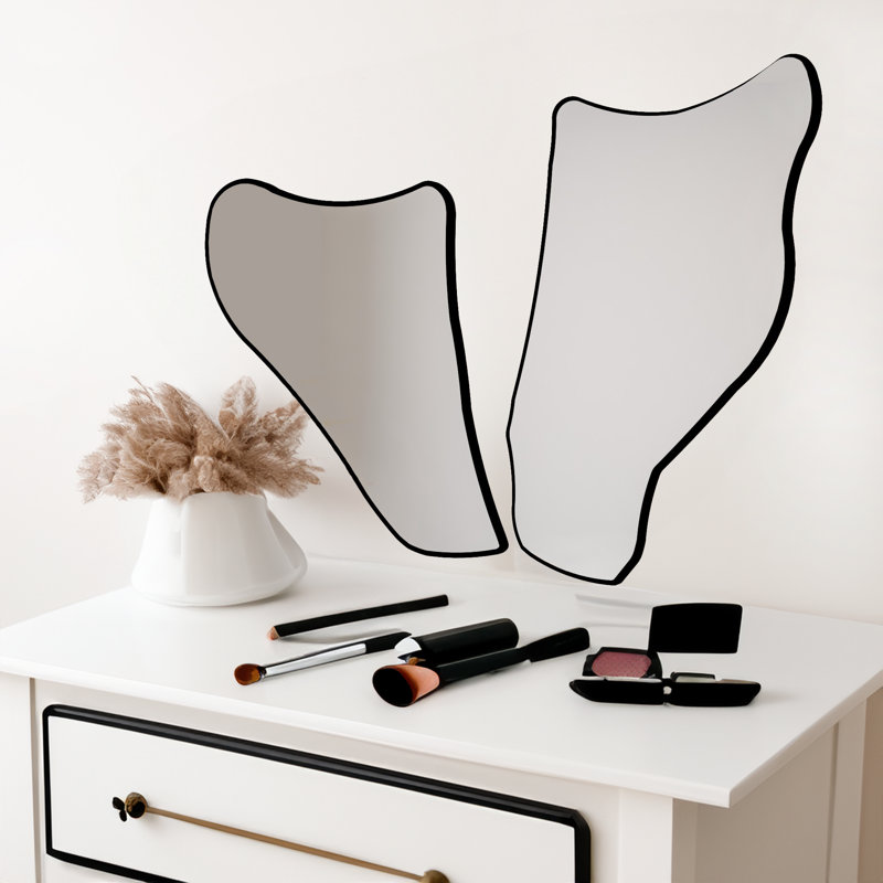 Miroir en bois manufacturé, Noir