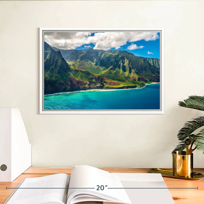 Kauai, Cadre flottant blanc, 13 po x 9 po