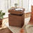 Westerly Modern Style Wooden Nightstand with LED Light and Storage Drawers-942507175-949784268