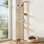 Arbre à chat haut, tour à chats à 5 niveaux, poteau à griffer pour chat, tablettes murales pour chat sauvage, pour grimper, gratter, regarder et jouer