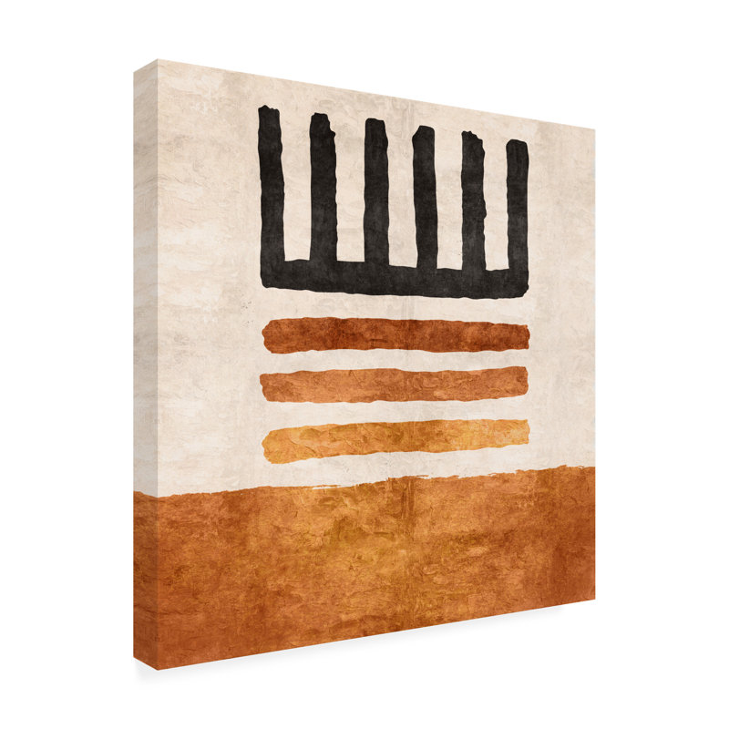 Œuvre d'art sur toile, cylindrique, emel, tunaboylu, géométrique, kilim turun, H 14 po x l 14 po