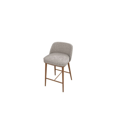 Tabouret de vestibule avec assise rembourrée et base en bois