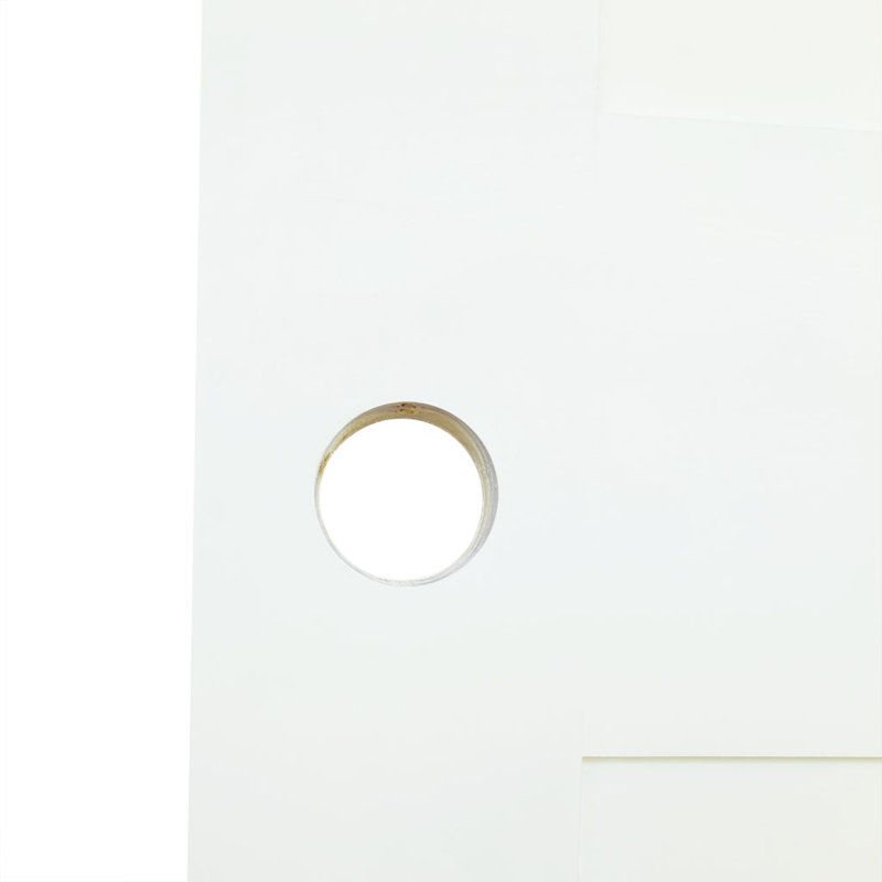Slab 2-Panel Shaker White- No Handle Precut, 30" x 96"