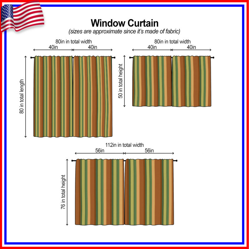 Rideaux verticaux à rayures verticales avec rideaux obscurcissant - 2 panneaux, 20in x 60in - 2 panels, Transparent