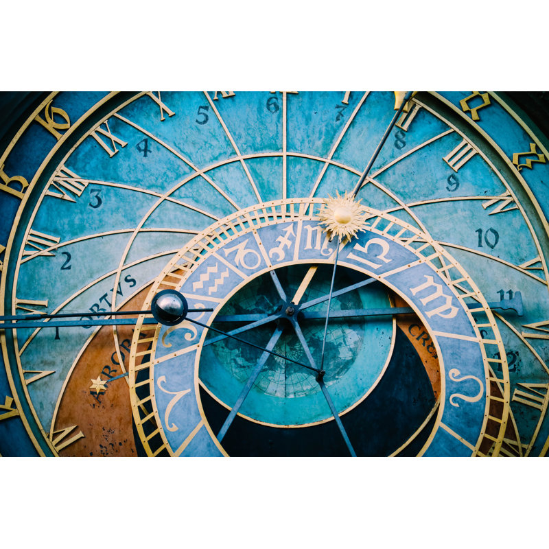 Prague Astronomical Clock by Alice Fox - Wrapped Canvas Print, 30cm H x 46cm W