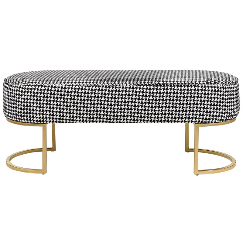 Parmar 104cm Wide Oval Geometric Footstool Ottoman
