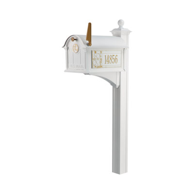 Package: Balmoral Mailbox Frank Lloyd Wright Coonley Package #3 (Balmoral Mailbox, Post, Coonley Door Medallion, Personalized Coonley Sides)