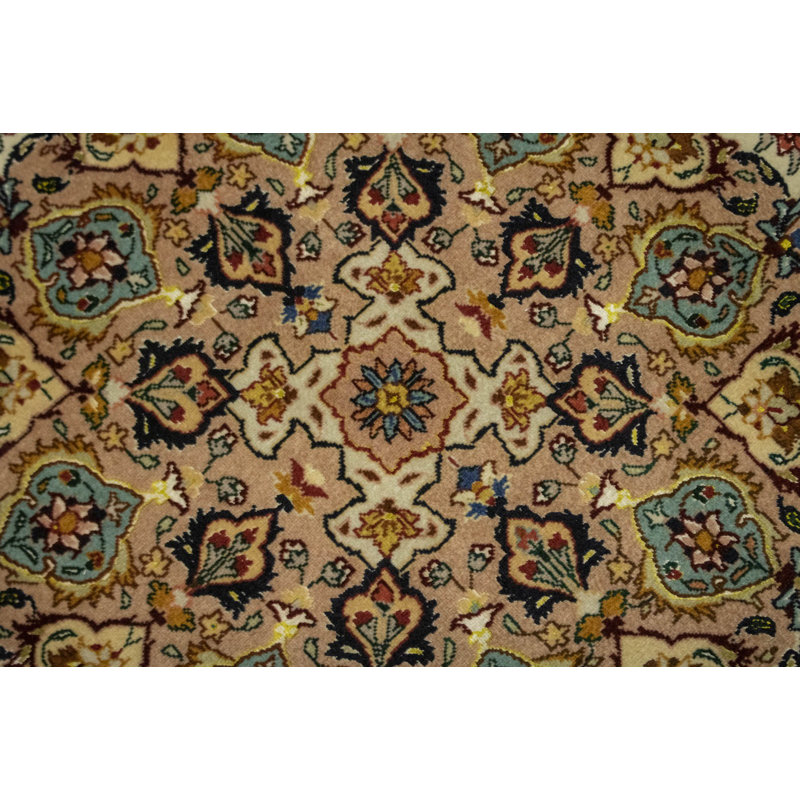 Orneta One-of-a-Kind Round 5'5" X 5'5" New Age Round Wool Area Rug in Cream/Red