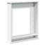  Cadre de cheminée en bois d'ingénierie blanc 29,5 x 7,9 x 34,4 po