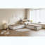 Lit plateforme simple en L avec rangement, bureau, lit gigogne et lumière DEL-856782321-856782325