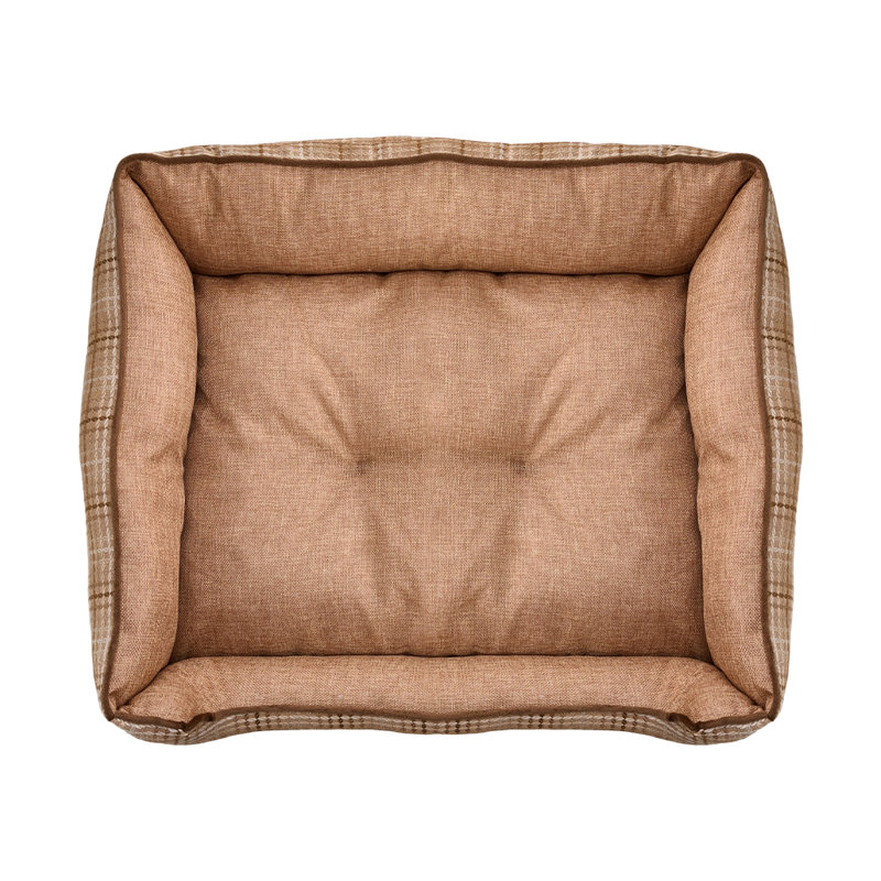 Pet Bed, Khaki, Small (15cm H x 70cm W x 60cm D)