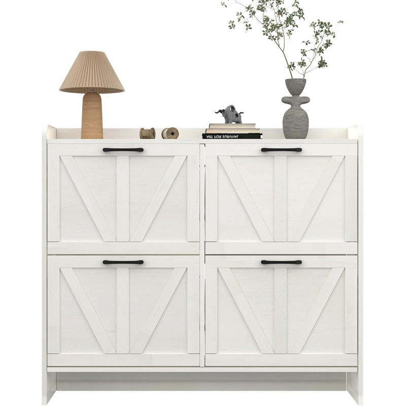 Shoe Cabinet With Flip Drawer