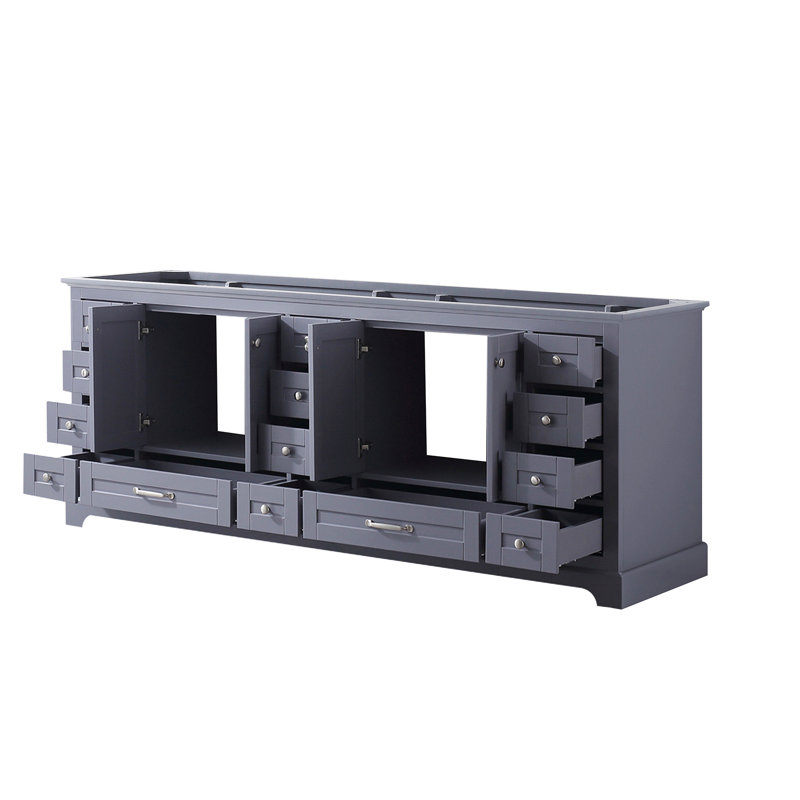Meuble-lavabo double 84 po X P 22 po D, Gris
