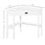 Bureau blanc avec tablettes et tiroir pour tablettes de bureau compactes, petits espaces