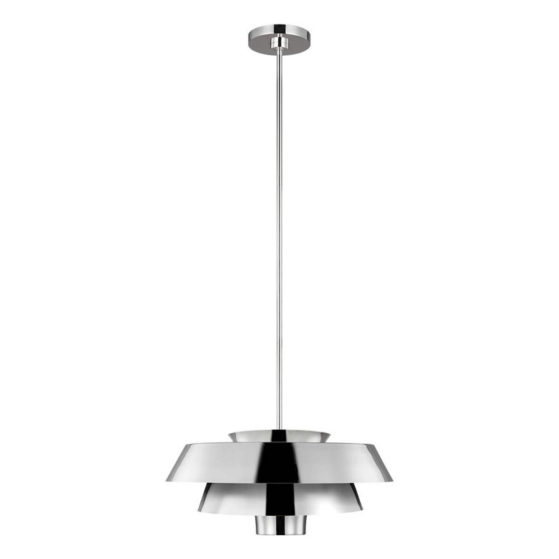 Kylen 1 - Light Dome Pendant, Polished Nickel