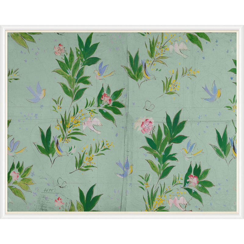 Colombes par Paule Marrot - impression, H 43 po x l 54 po x P 1,25 po, Cadre blanc