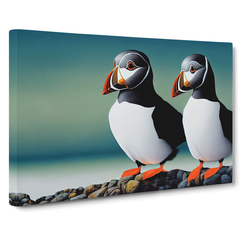 Puffin Birds Vol.3 - Wrapped Canvas, 35cm H x 50cm W x 3cm D