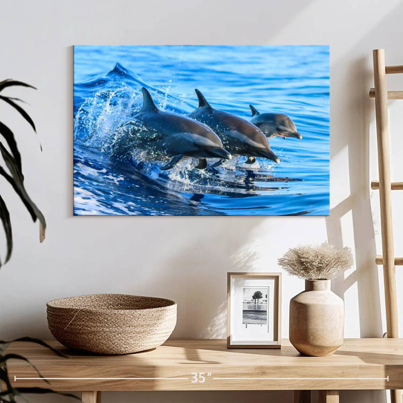 Crowle Surfing Dolphins, H 16 po x l 24 po