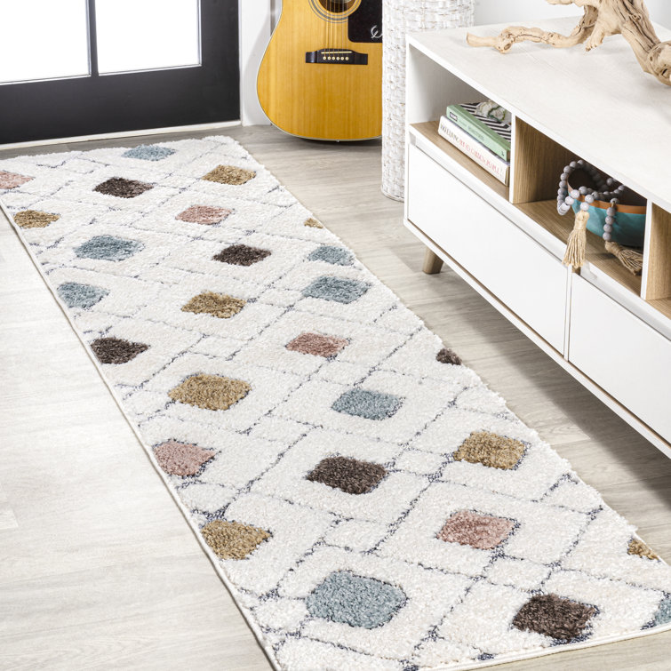 Marlowe Retro Trellis High-Low Multi/Cream Rug
