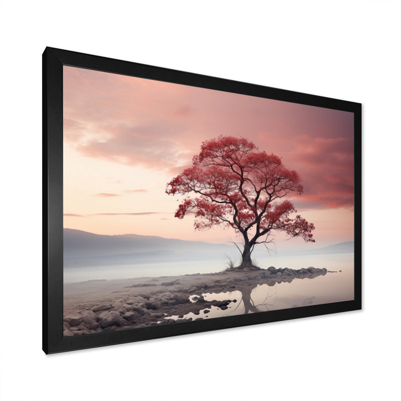 «Sky Ephemeral Glow» sur toile, Cadre simple noir, H 24 po x l 32 po x P 1 po