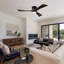 52" 3-Blade LED Standard Ceiling Fan with Remote Control and Light Kit for Living Room-130365624