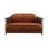 Paynesville 52.36'' W Industrial Retro Diamond-Tufted Top Grain Antiqued Leather Loveseat Sofa
