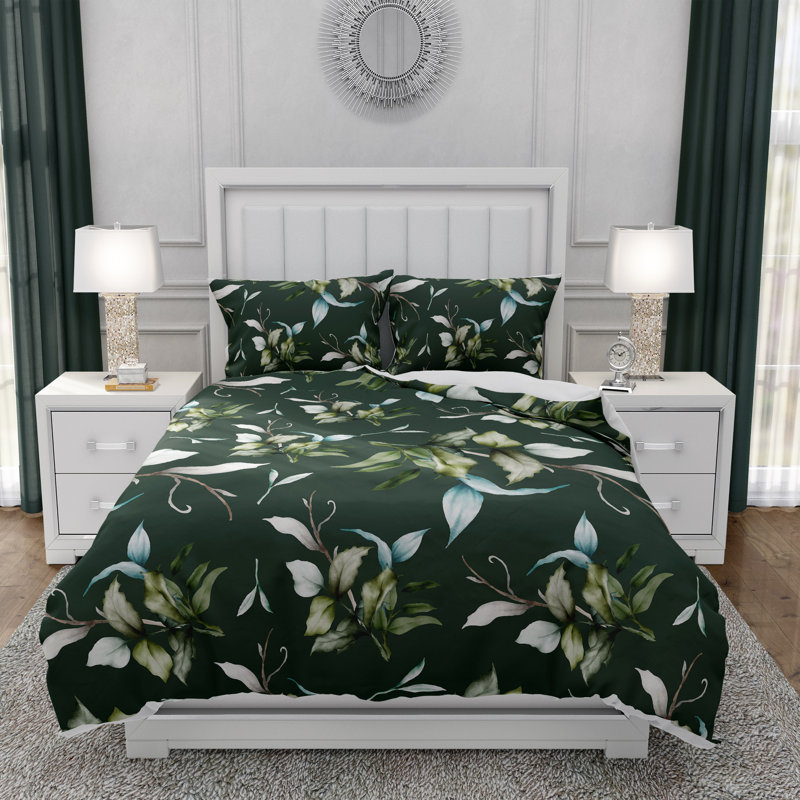 Floral Duvet Cover, Twin Duvet Cover + 1 Queen Sham
