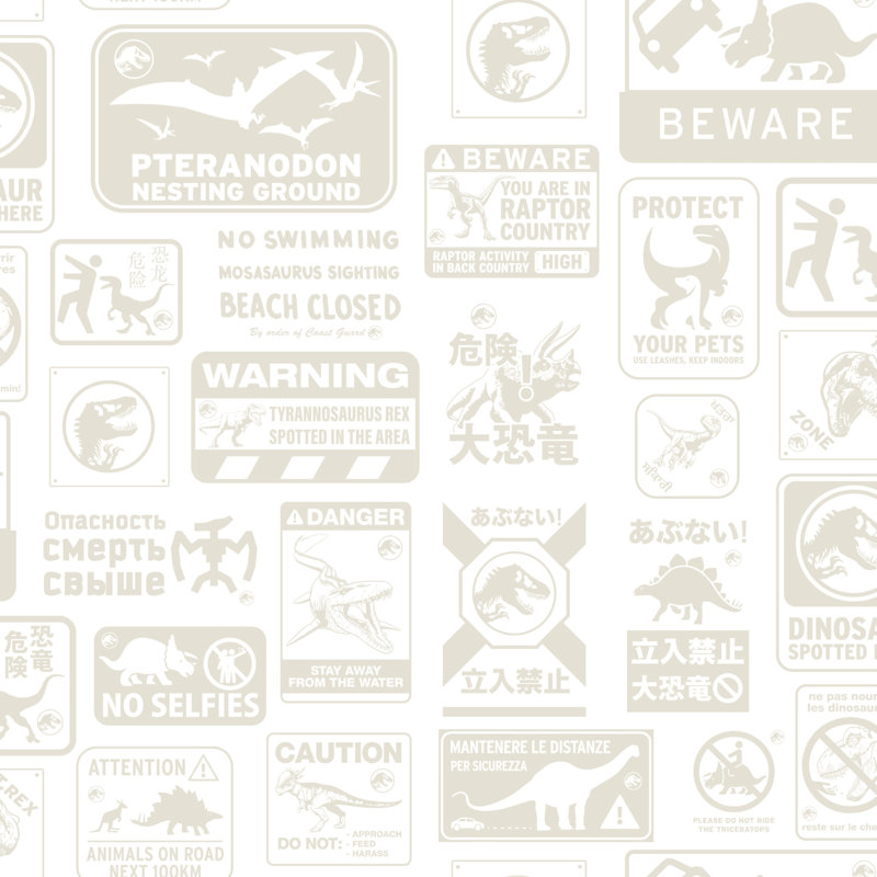 Papier peint adhésif Jurassic World Dominion, Beige