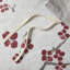 Housse de couette pour très grand lit - coton, motif de losanges, fleurs de cerisier en fleurs élégantes 100% coton, motif floral, attaches intérieures,