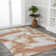 Tapis orange / crème Cordier