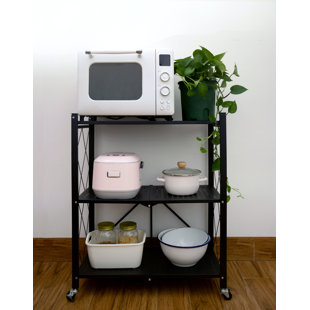 Matsu 28.3'' W Stainless Steel Storage Rack with Wheels