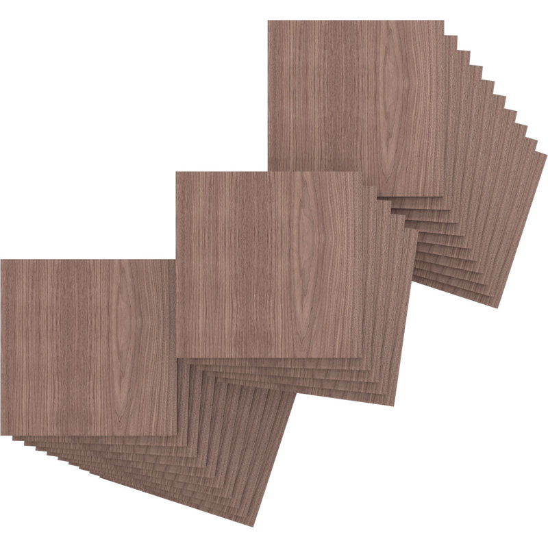Wood Hobby Boards, 7.75" H  x 7.75" W  x 0.25" D, Walnut
