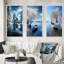 «Lake Tranquil Retreat», 3 pièces sur toile-1835129009-1835129012