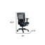 Chaise de bureau noire pivotante réglable