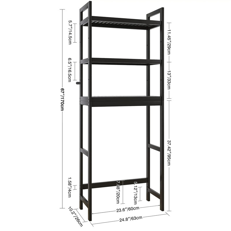 Maysoun 24.8'' W x 67'' H x 10.2'' D Over-The-Toilet Storage
