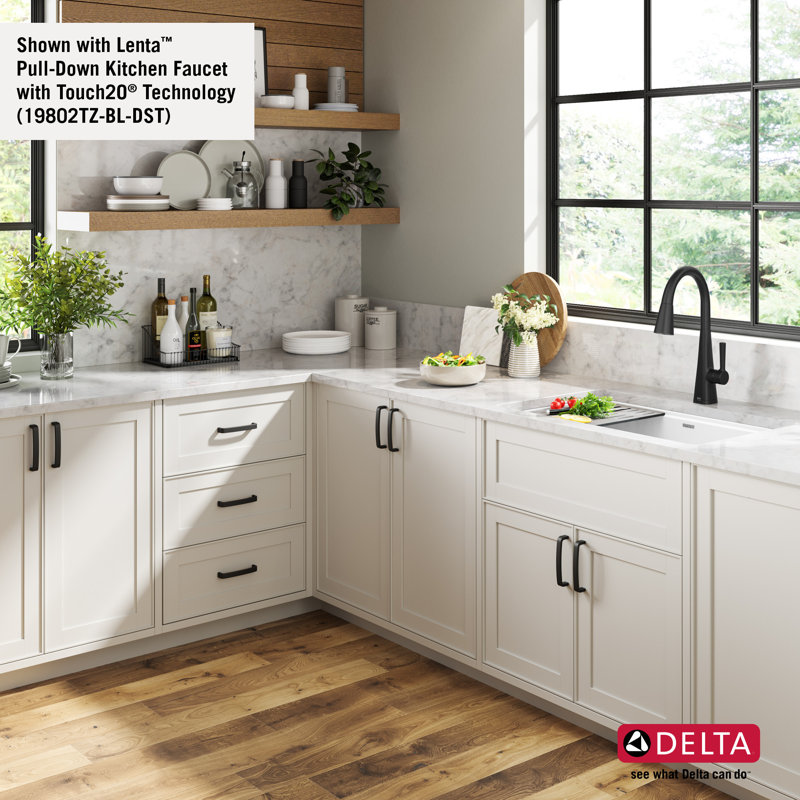 Delta Everest™ 32" L Granite Composite Workstation Kitchen Sink Undermount Single Bowl with WorkFlow™ Ledge , White