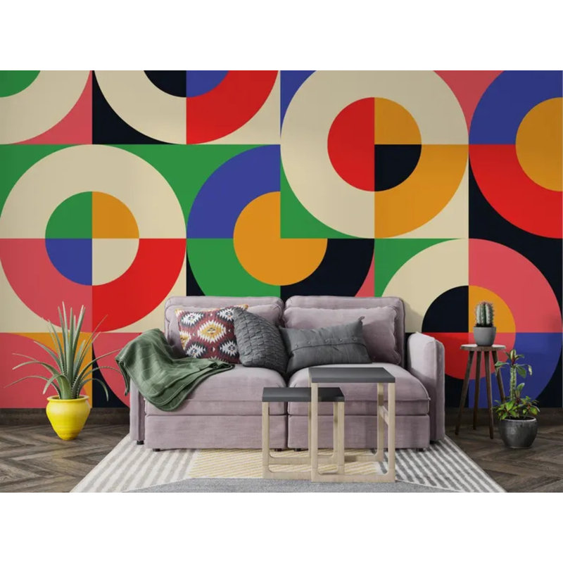 Adhésif mural Mid Century, L 138 po x l 105,96 po