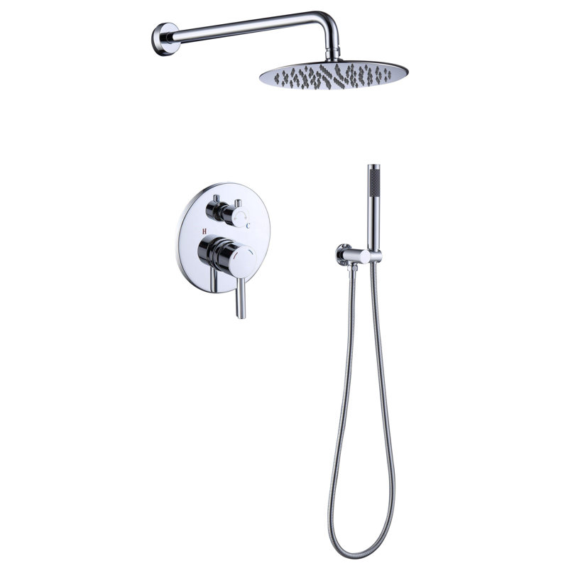 Diverter Complete Shower System with Rough in-Valve, Chrome