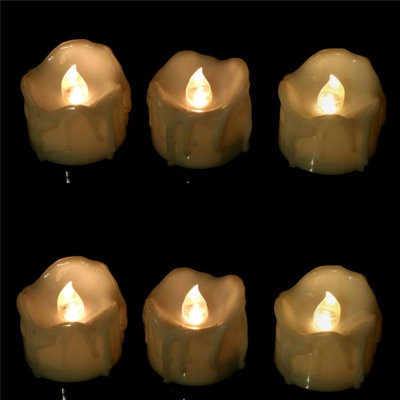 Bougies à piles sans fil 12 lumières DEL