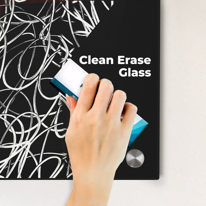Panneau de verre mural Boissonneau, 36 po x 48 po, Noir