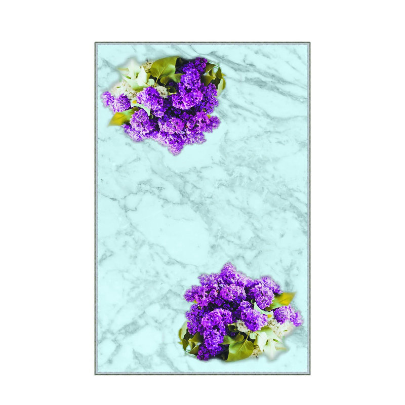 Stylish Hall Carpet 2.6 x 9.8 Feet - 100% Polyester, 0.04 in Pile Height | Antibacterial, Non-Slip PVC Felt Dot Underside | Machine Washable, 3D Digital Print | Perfect for Home Entryways & Living Spaces