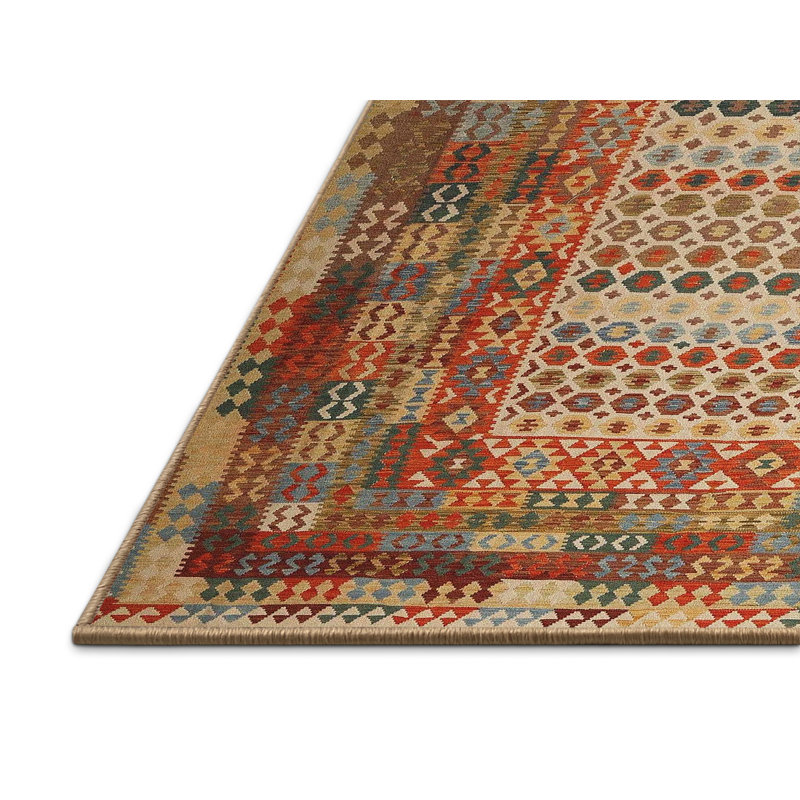 Tapis brun/beige contemporain, Rectangle 5 pi x 8 pi